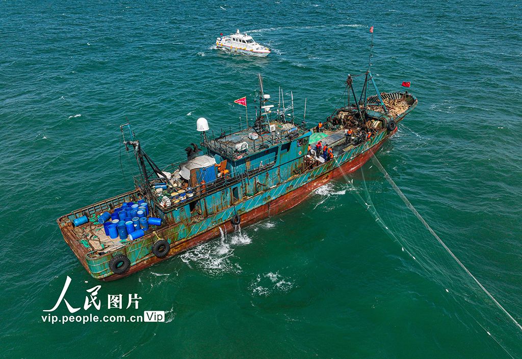 山东荣成:伏季休渔“清网”行动开启