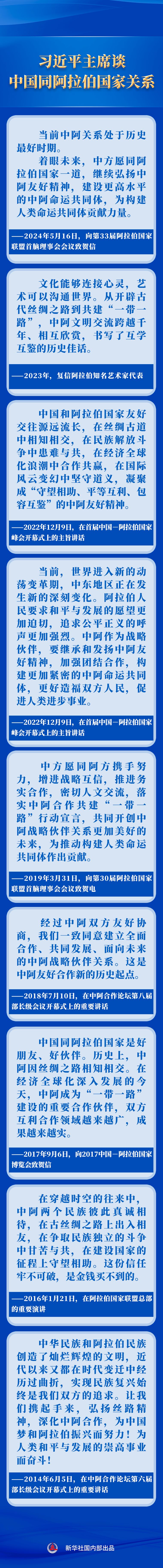 新华社权威速览丨习近平主席谈中国同阿拉伯国家关系